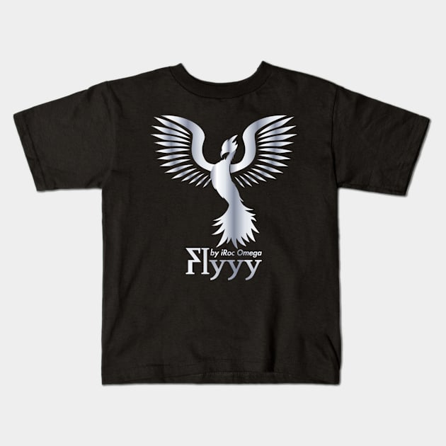 Flyyy by iRoc Omega lll Kids T-Shirt by Worldly Things LLC.